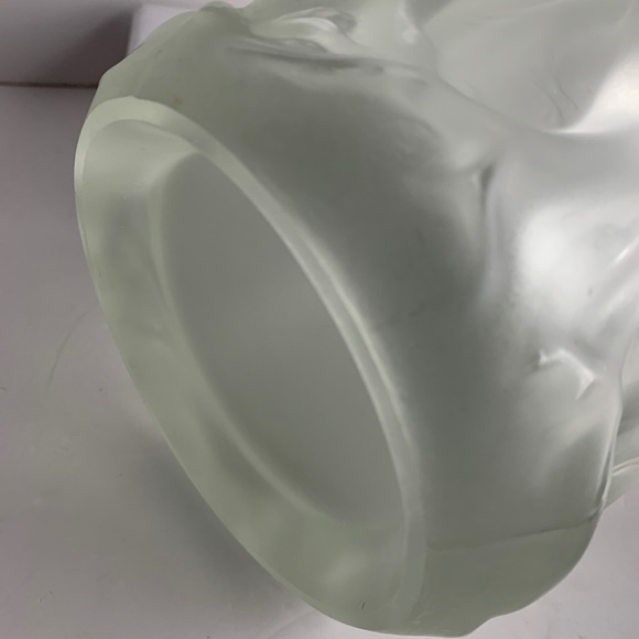 Vtg. Barolac Czech Josef Inwald Heavy Crystal Frosted Glass Forrest Vase 10" HTF - Picture 6 of 14